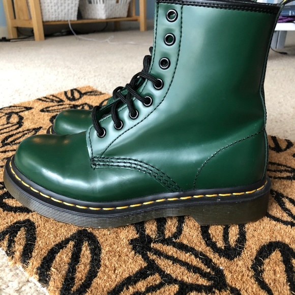 Green Dr Martens Boots - Picture 7 of 8